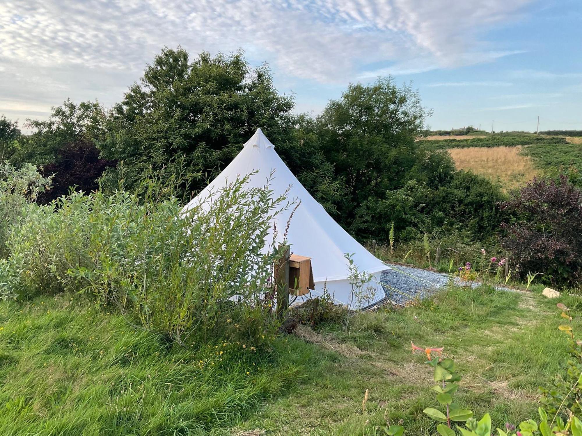 Glamping Meadow Bell Tent Stithians Exteriör bild