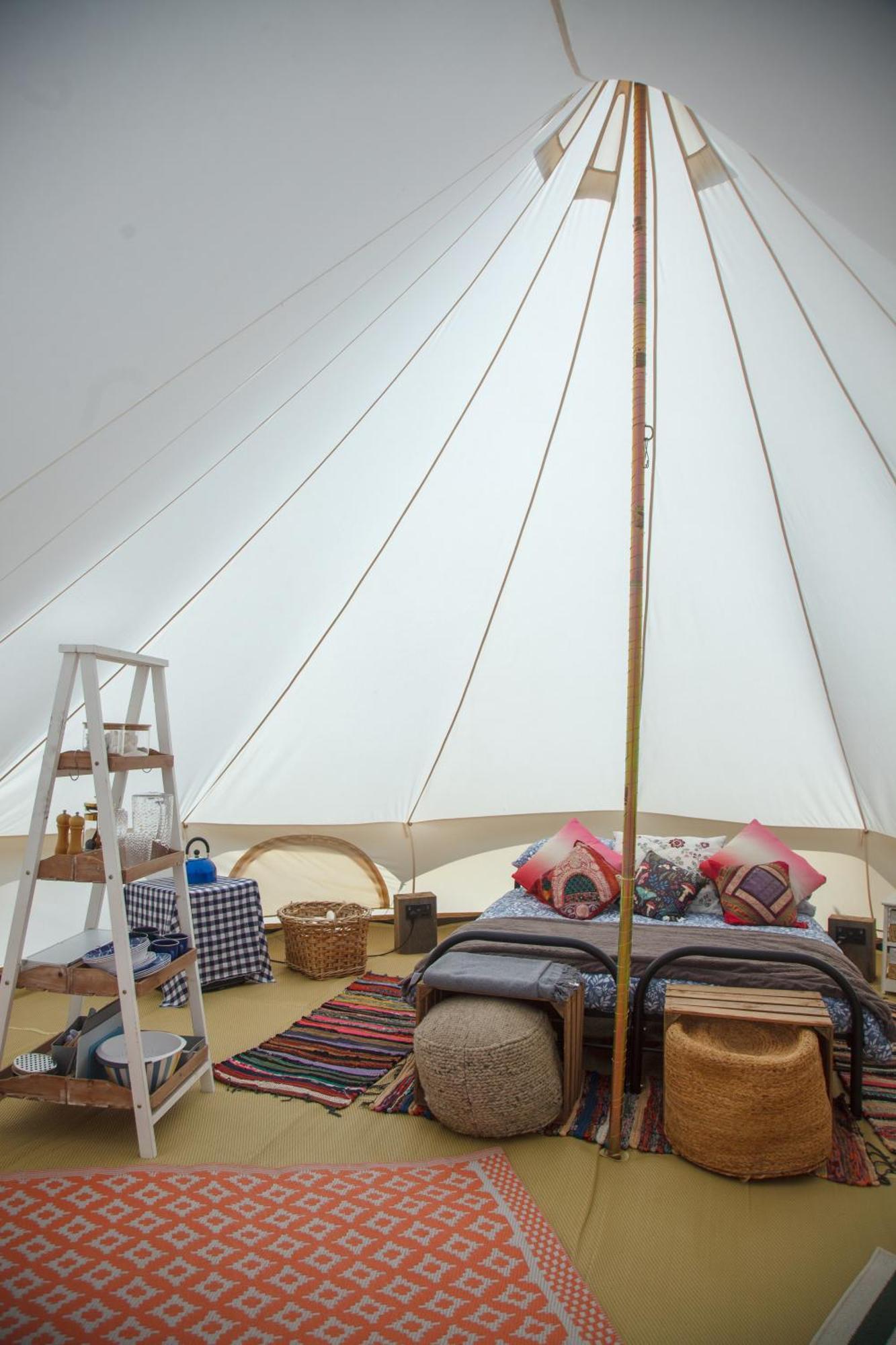 Glamping Meadow Bell Tent Stithians Exteriör bild